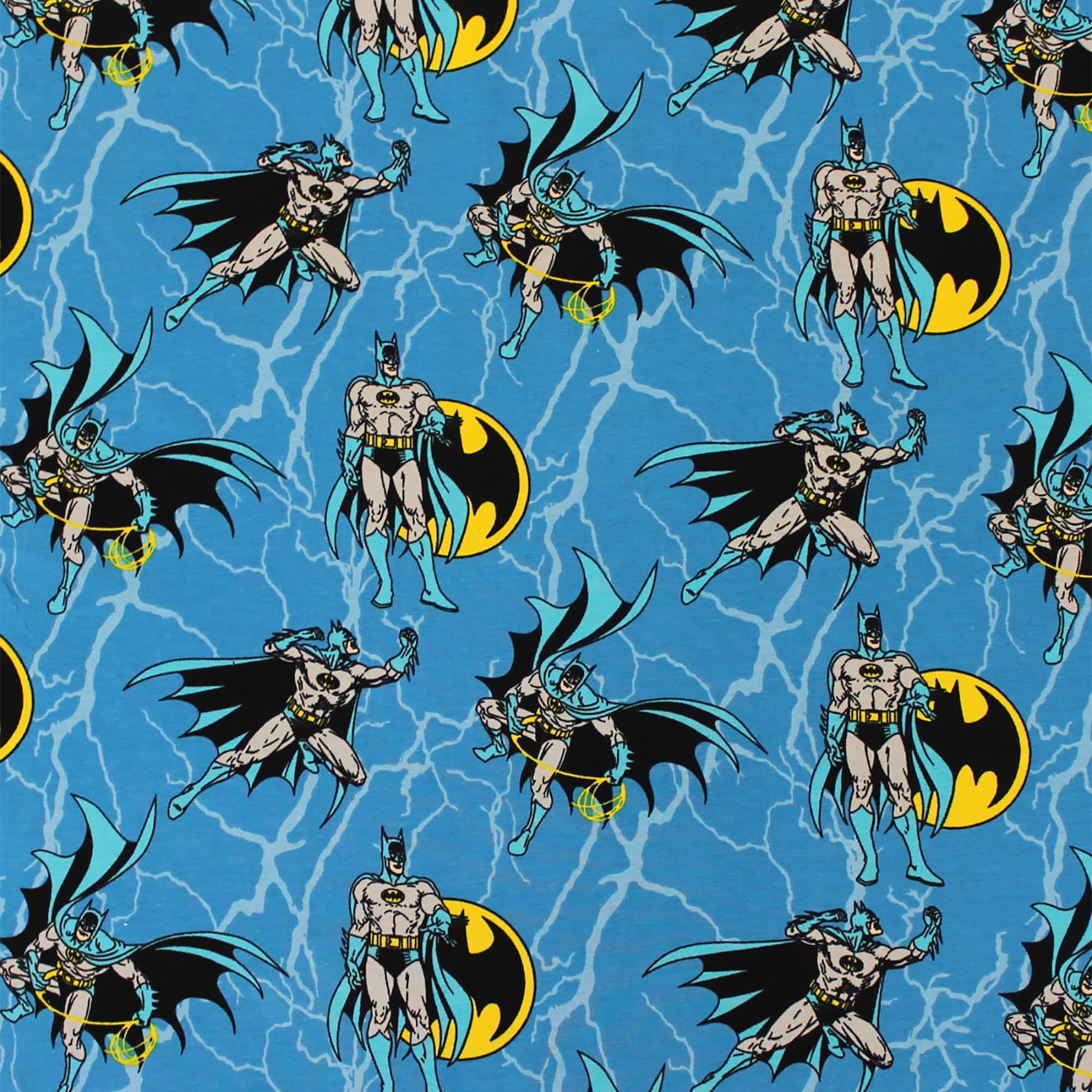 Camelot® Fabrics Batman™ with Rope on Blue Cotton Fabric